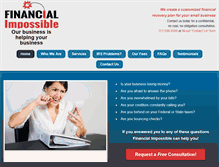 Tablet Screenshot of financialimpossible.com